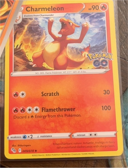 2022 Pokémon GO #009 Charmeleon — front