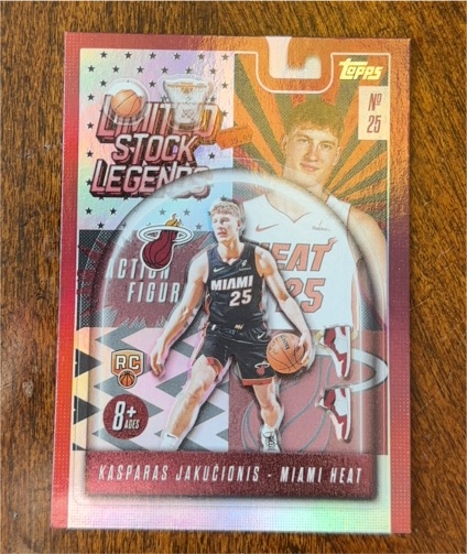 2025-26 Topps Limited Stock Legends #25 Kasparas Jakucionis — front