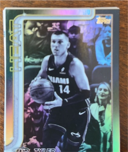 2025 Topps #73 Tyler Herro Blackout Miami Heat — front