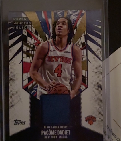 2025-26 Topps Woven Wonders Relics #WW-PD Pacôme Dadiet — front