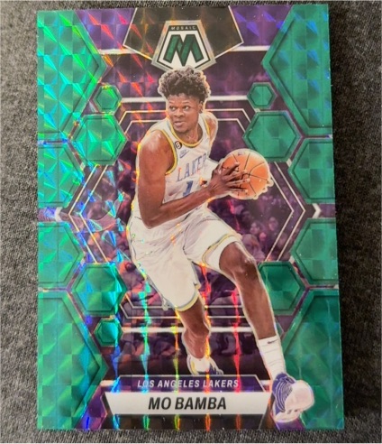 2022-23 Panini Mosaic Mo Bamba Green Mosaic Prizm — front