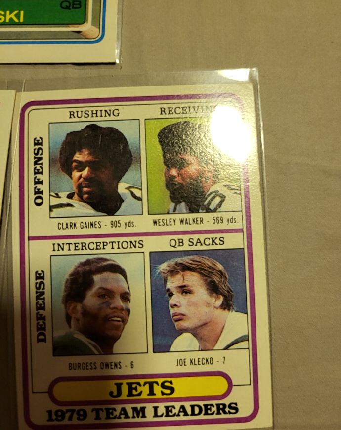 1980 Topps #507 New York Jets Team Leaders — front