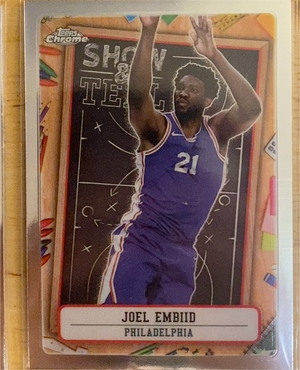 2024-25 Topps Chrome #ST-5 Joel Embiid Show and Tell — front