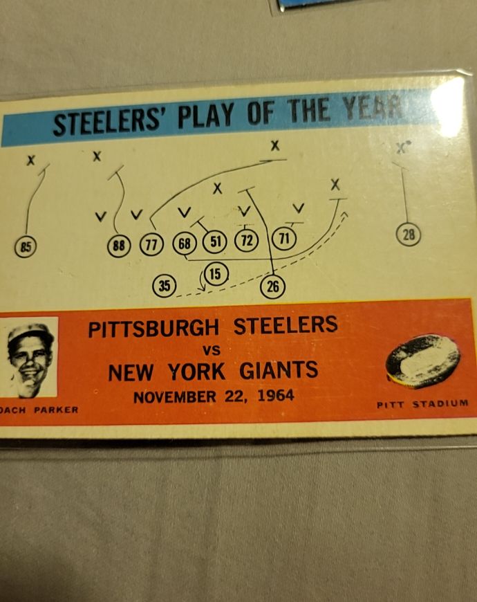 1964 Philadelphia #154 Pittsburgh Steelers Play of the Year — front