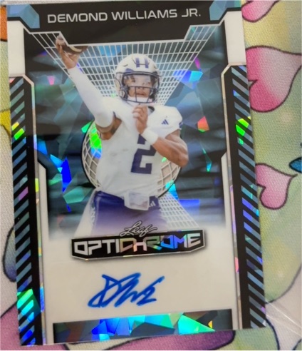 2025 Leaf Optichrome #BA-DW1 Demond Williams Jr. — front