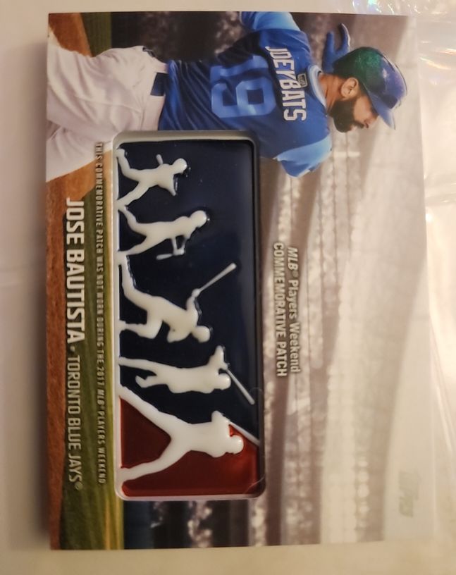 2018 Topps Players Weekend Patch #PWP-JB Jose Bautista — front