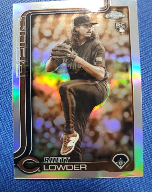 2025 Topps Chrome #147 Rhett Lowder Sepia Refractor Rookie — front