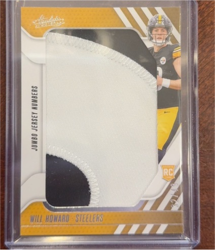 2024 Panini Absolute Jumbo Jersey Numbers Will Howard Steelers — front