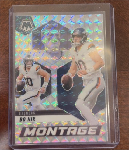 2025 Panini Mosaic #24 Bo Nix Montage — front