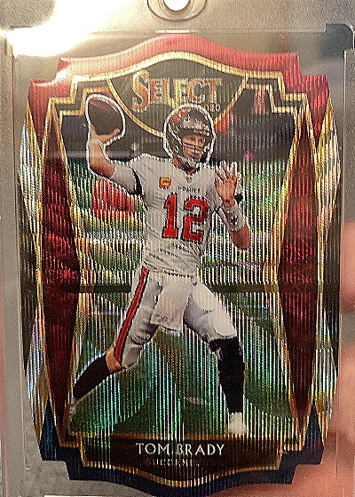 2020 Panini Select Concourse Tri-Color Prizm Die Cut Tom Brady — front