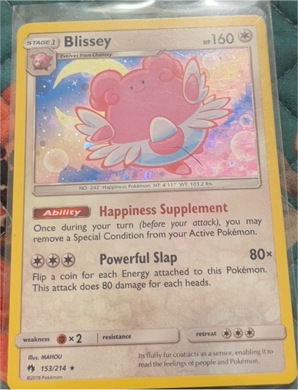 2018 Pokémon Sun & Moon Lost Thunder #153 Blissey — front