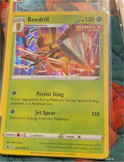 2021 Pokémon Chilling Reign #003 Beedrill — front