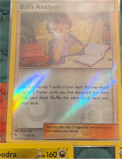 2019 Pokémon Hidden Fates #51 Bill's Analysis — front