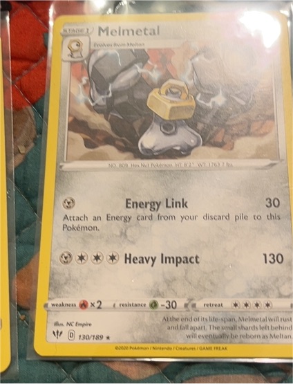 2020 Pokemon Darkness Ablaze #130 Melmetal — front