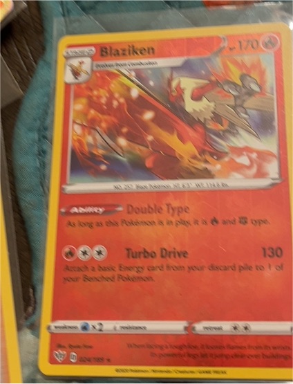 2021 Pokemon Darkness Ablaze #24 Blaziken — front