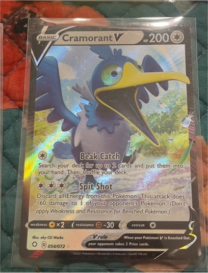 2021 Pokémon TCG Shining Fates #054 Cramorant V — front