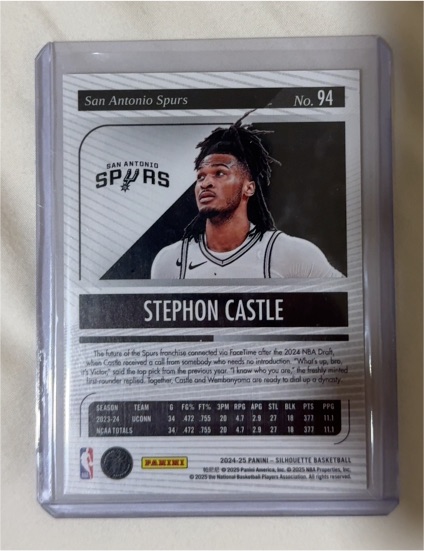 2024-25 Panini Silhouette #94 Stephon Castle — front