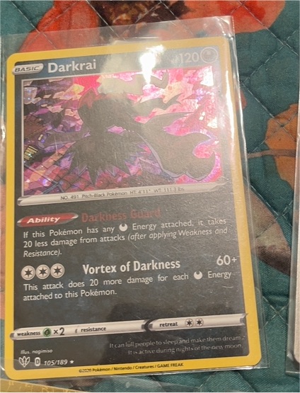 2020 Pokémon Darkness Ablaze #105 Darkrai — front