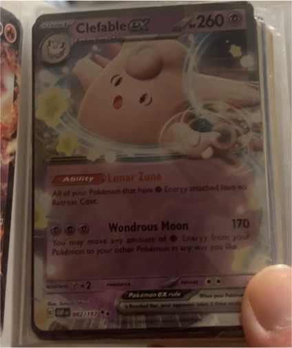 2023 Pokémon Scarlet Violet SV03: Obsidian Flames #082 Clefable ex — front