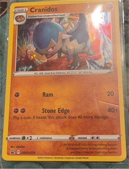 2022 Pokémon SWSH274 Cranidos — front