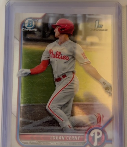 2022 Bowman Chrome #BCP-120 Logan Cerny 1st Bowman — front