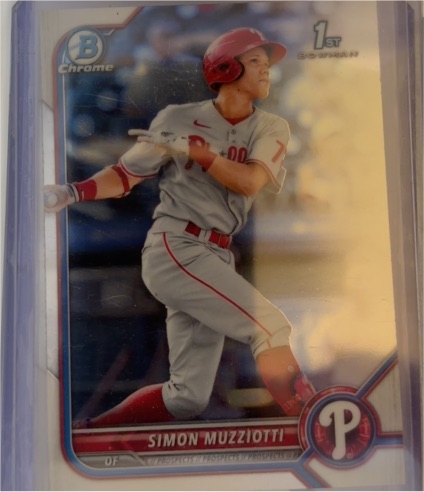 2022 Bowman Chrome Prospects #BCP-40 Simon Muzziotti — front
