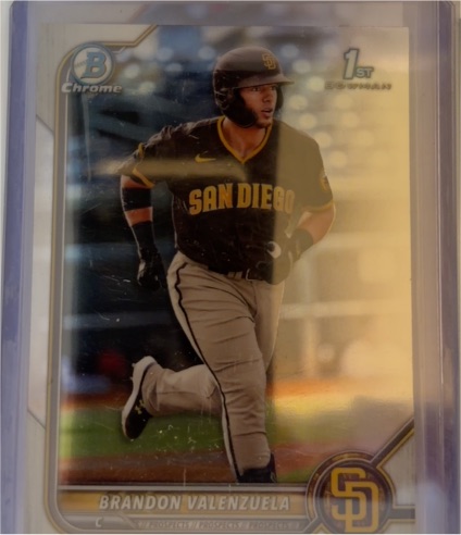 2022 Bowman Chrome #BCP-28 Brandon Valenzuela — front