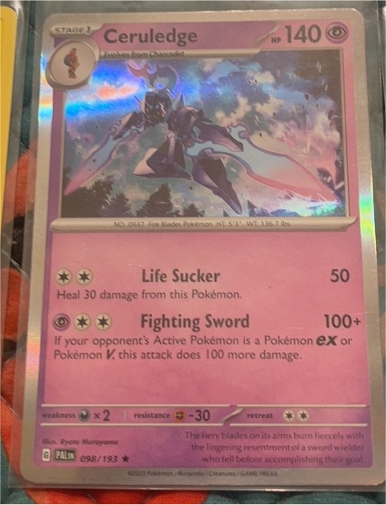 2023 Pokémon TCG Scarlet & Violet Paldea Evolved #098 Ceruledge — front