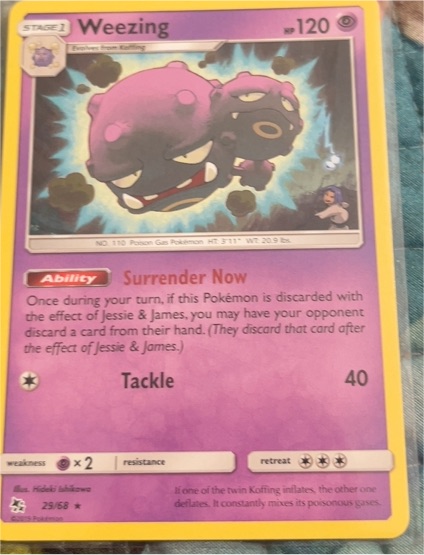 2019 Pokemon Hidden Fates #29 Weezing — front
