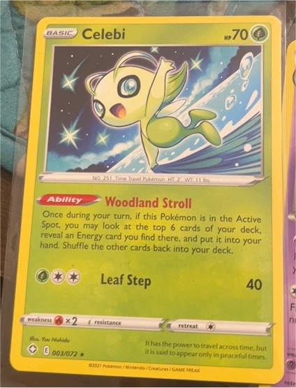 2021 Pokémon Shining Fates #003 Celebi — front