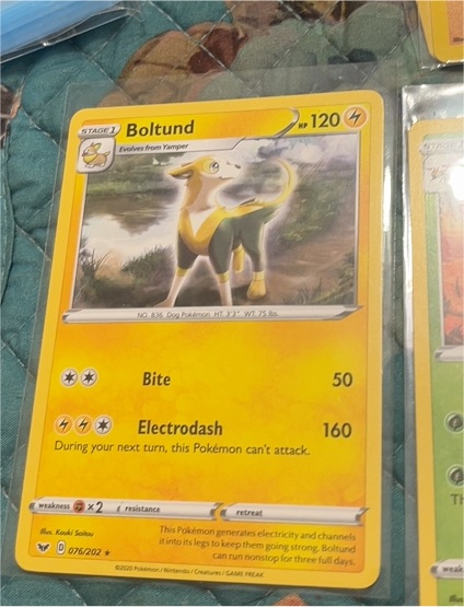 2020 Pokémon #076 Boltund — front