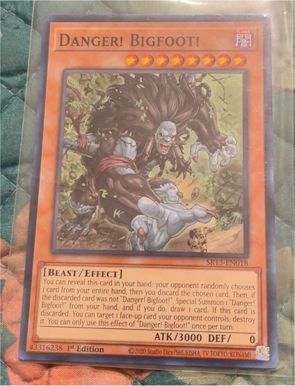 2020 Yu-Gi-Oh! SR13-EN018 Danger! Bigfoot! — front