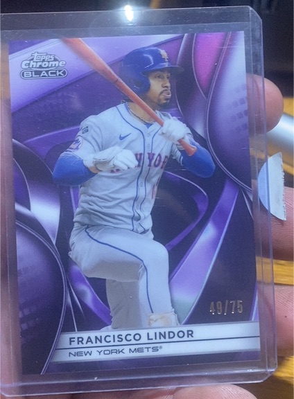 2025 Topps Chrome Black #49 Francisco Lindor — front