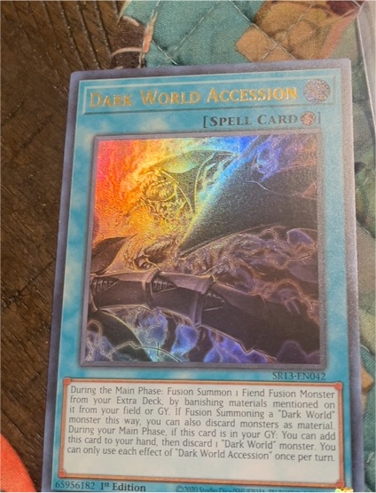 2020 Yu-Gi-Oh! SR13-EN042 Dark World Accession — front