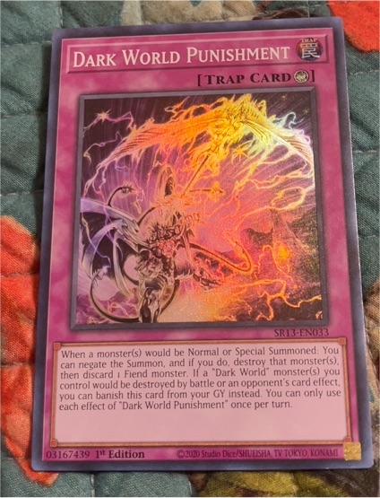 2020 Yu-Gi-Oh! SR13-EN033 Dark World Punishment — front