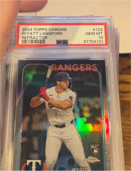 2024 Topps Chrome #122 Wyatt Langford Refractor Rookie — front