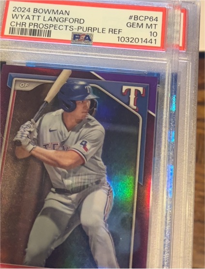 2024 Bowman Chrome Prospects #BCP64 Wyatt Langford — front