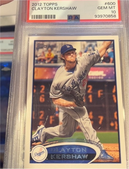 2012 Topps #600 Clayton Kershaw — front