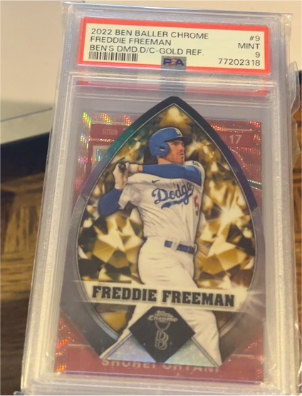 2022 Topps Chrome Ben Baller #9 Freddie Freeman Diamond Die-Cut — front
