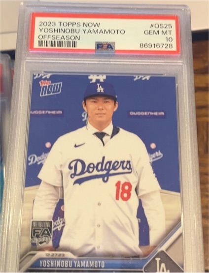 2023 Topps Now #OS25 Yoshinobu Yamamoto — front