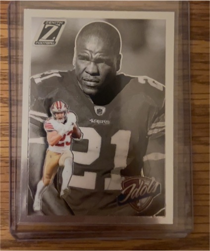 2024 Panini Zenith Idols #1 Christian McCaffrey Frank Gore — front