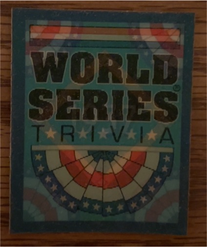 1991 Score World Series Trivia — front