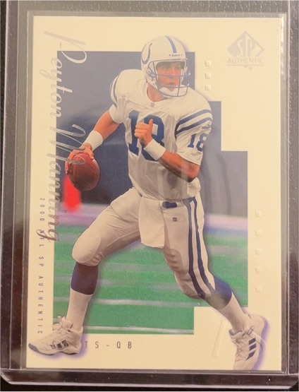 2000 Upper Deck SP Authentic #PM Peyton Manning Sample — front