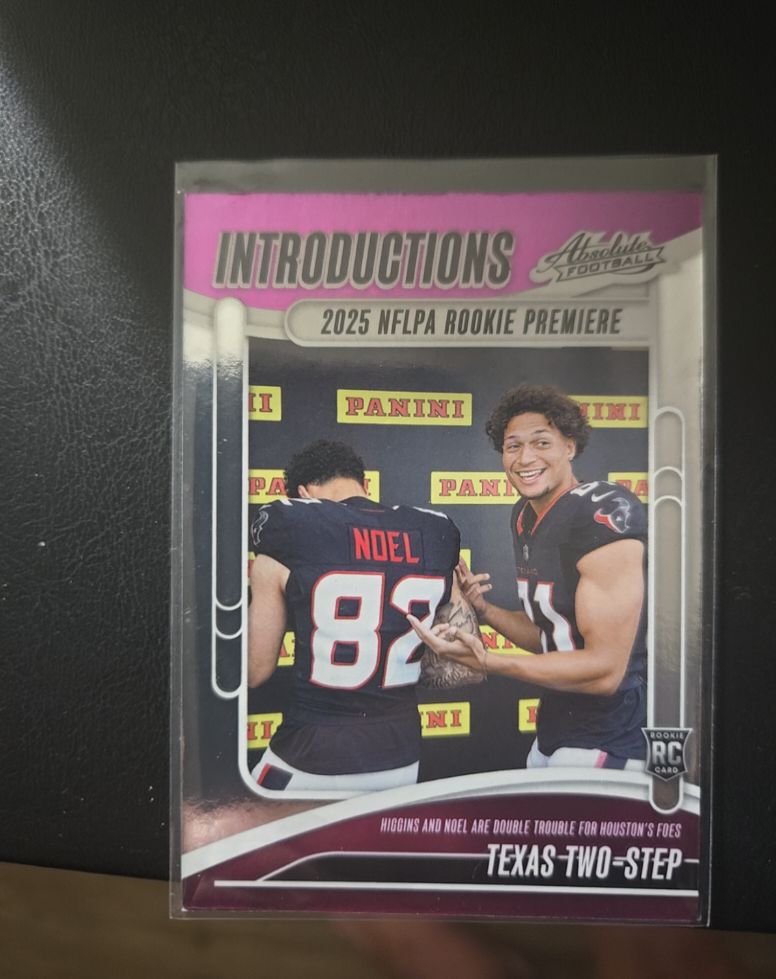 2025 Panini Absolute Football Introductions #I-JNL Jaylin Noel & Jayden Higgins Texas Two-Step — front