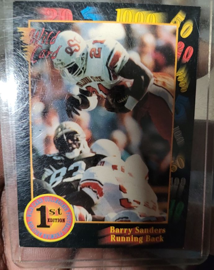 1991 Wild Card 1st Edition #106 Barry Sanders — front