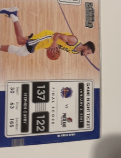2021-22 Panini Contenders Game Night Ticket #8 Stephen Curry — front