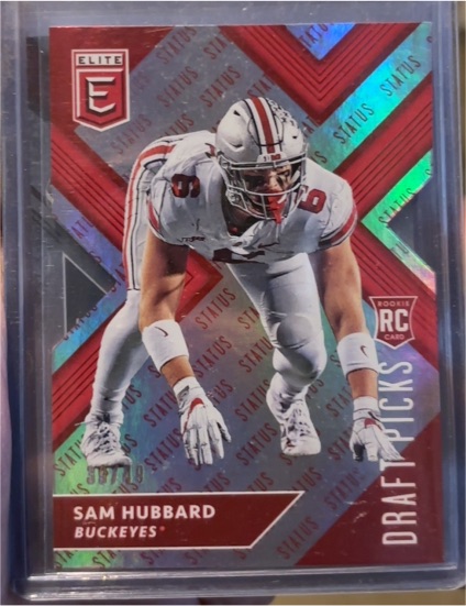 2018 Panini Elite Draft Picks Status Die Cut #Sam Hubbard — front