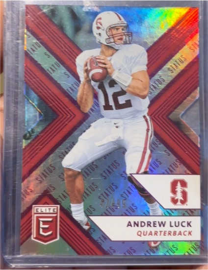 2018 Panini Elite Draft Picks Status Die Cut #6 Andrew Luck — front