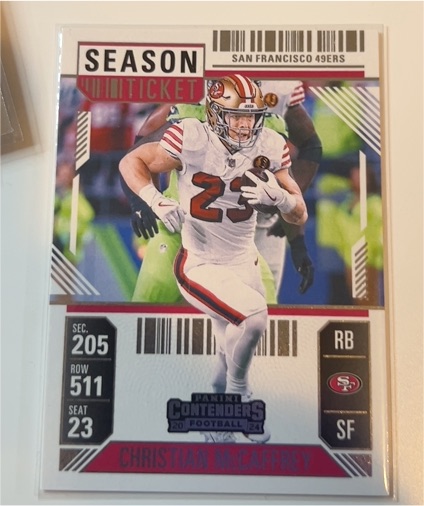 2024 Panini Contenders Season Ticket #86 Christian McCaffrey — front