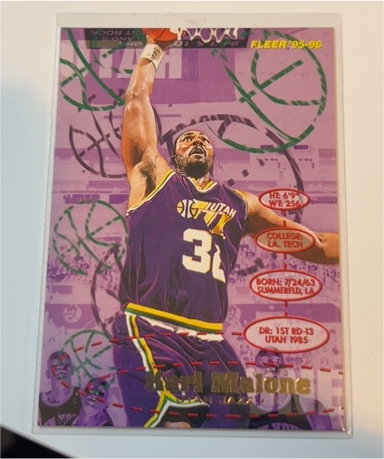 1995-96 Fleer #188 Karl Malone — front